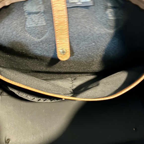 Valentino Garavani Taupe Duffel Bag with Camel Accents - Picture 5 of 15